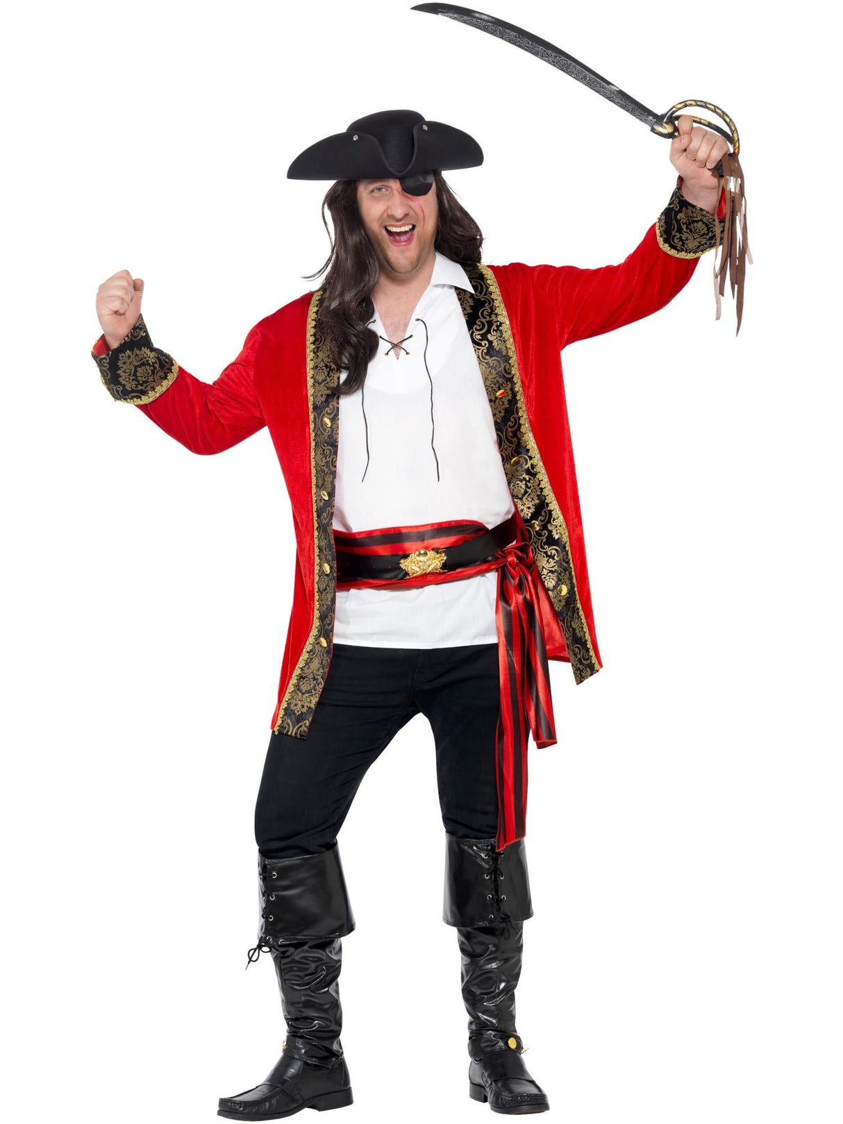 Curves Piratkaptajn Kostume