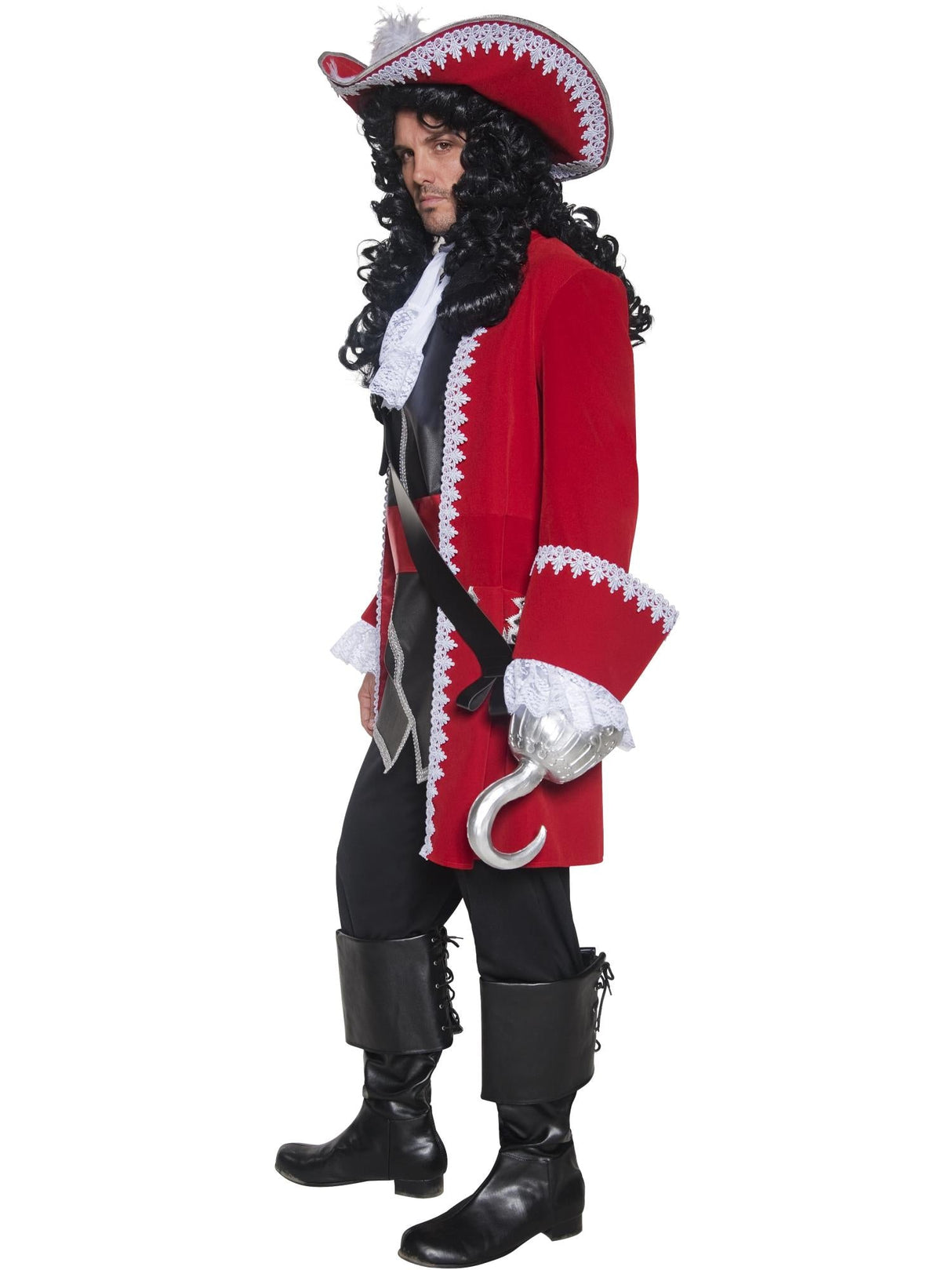 Deluxe autentisk piratkaptajnkostume