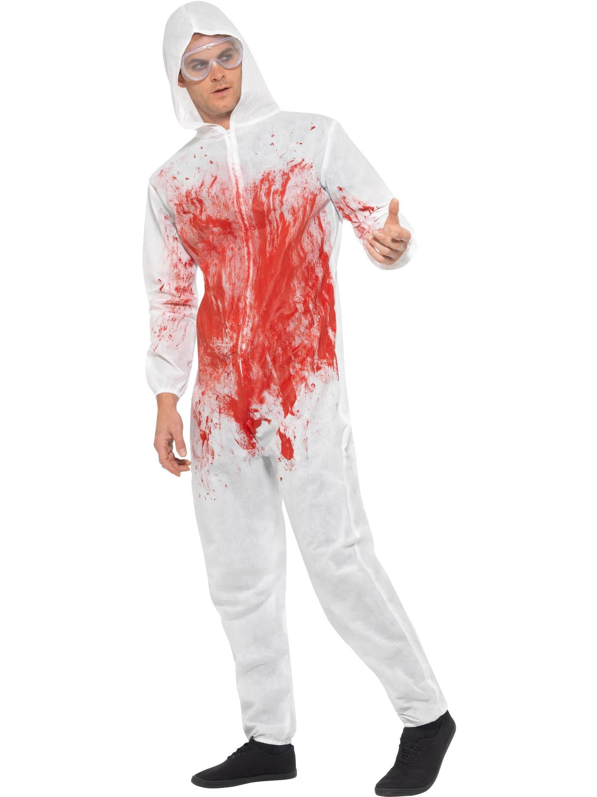 Blodigt retsmedicinsk overall-kostume