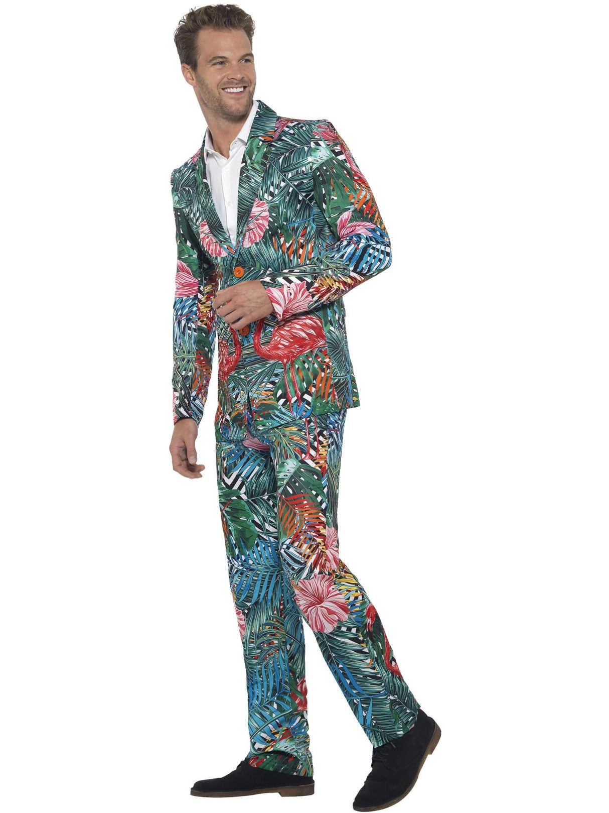 Hawaiiansk tropisk flamingo-dragt