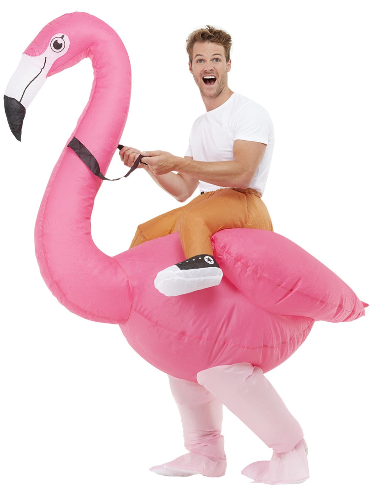 Oppusteligt Ride Em Flamingo-kostume