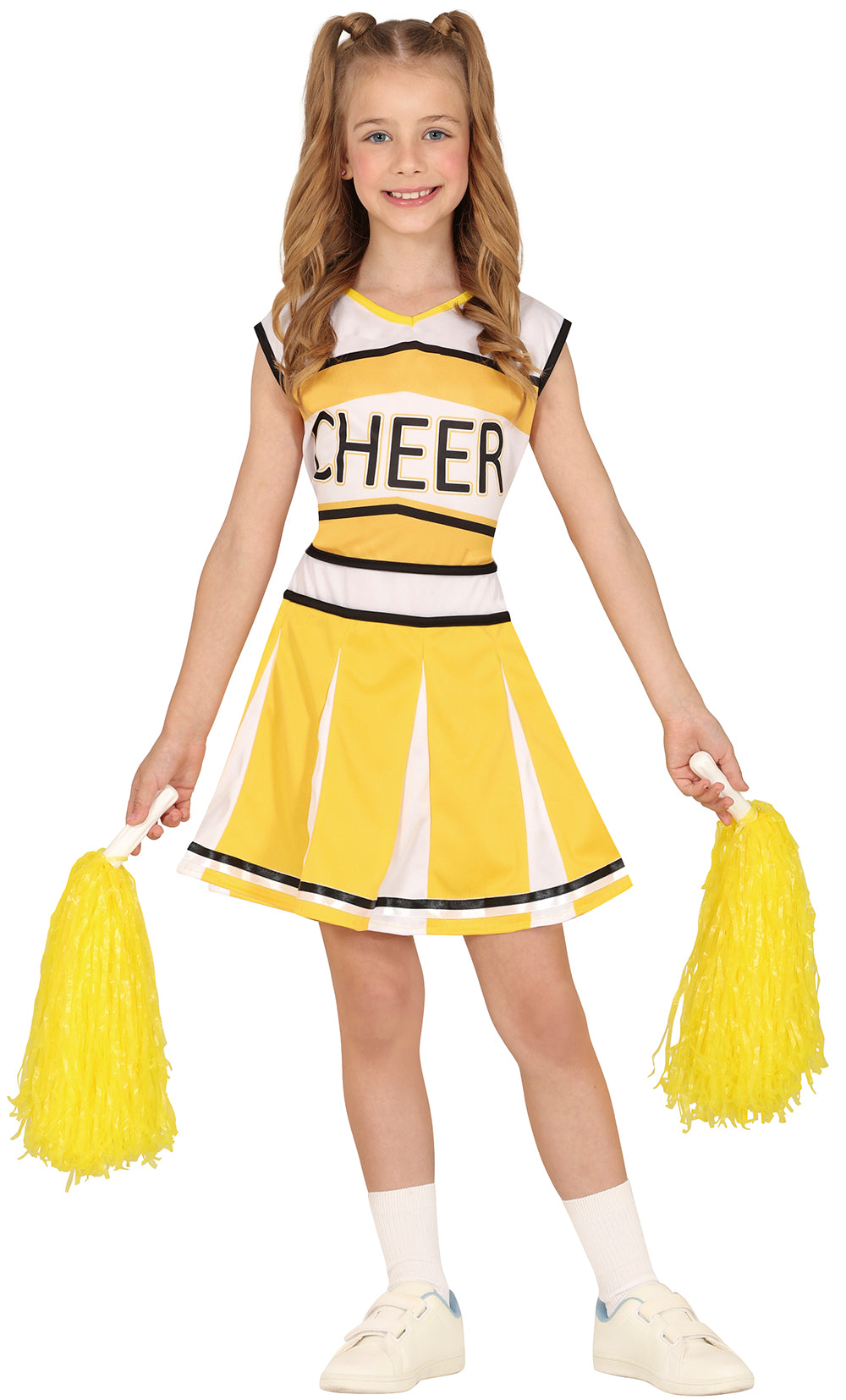 Gul cheerleader-kostume
