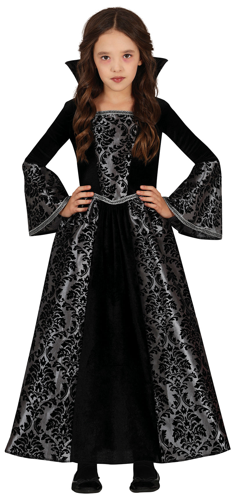 Sølv vampyr børnekostume