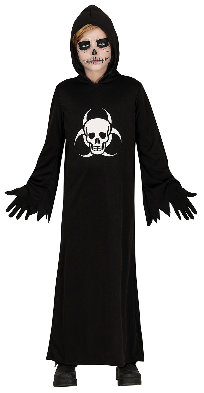 Børnekostume med hætte og kranium