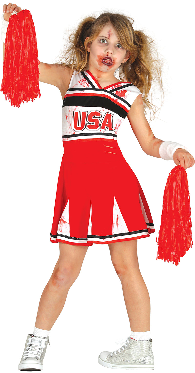 Cheerleader zombie Børnekostume