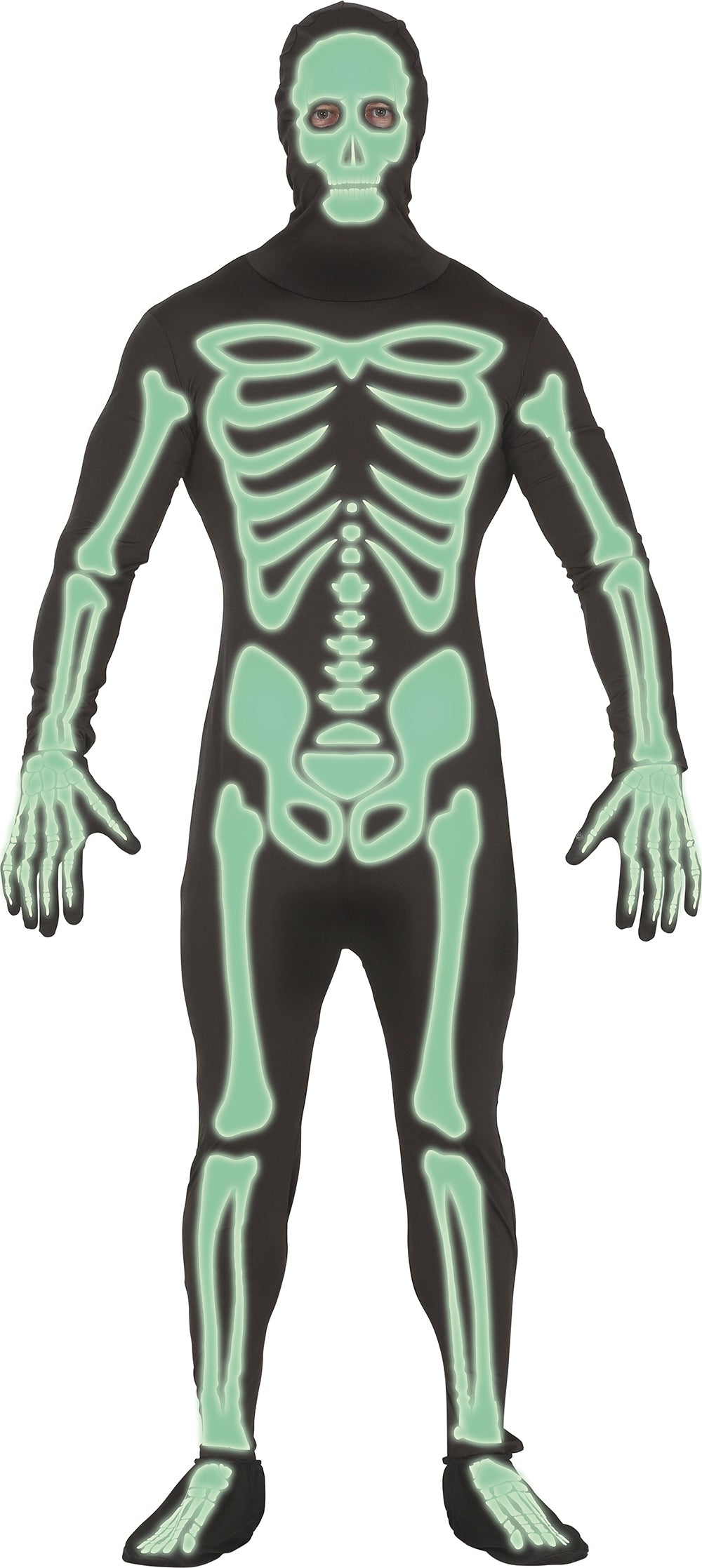 Skeletkostume der lyser i mørket