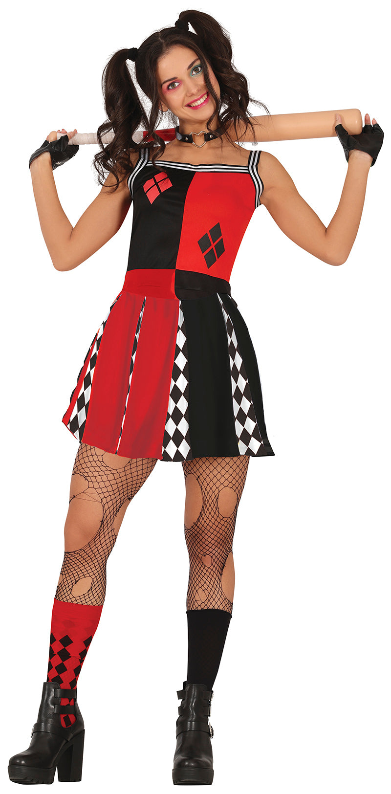 Harlekin cheerleader kostume