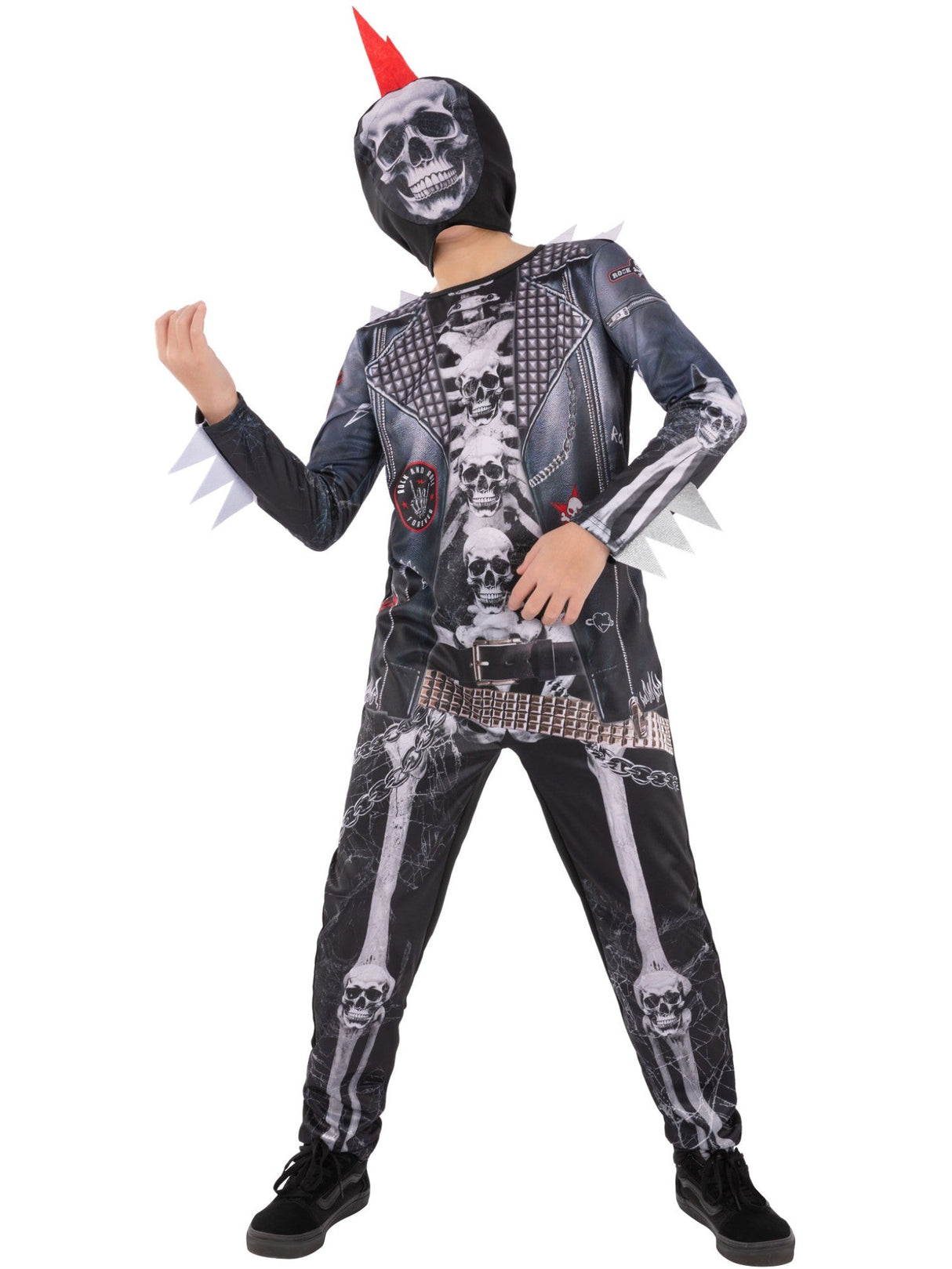 Punk skeletkostume