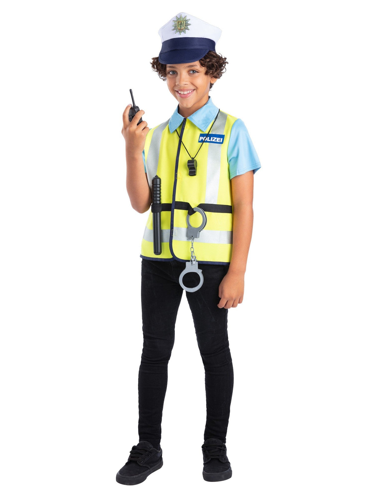 Tysk politisæt med top, imiteret vest, hat og 5 dele