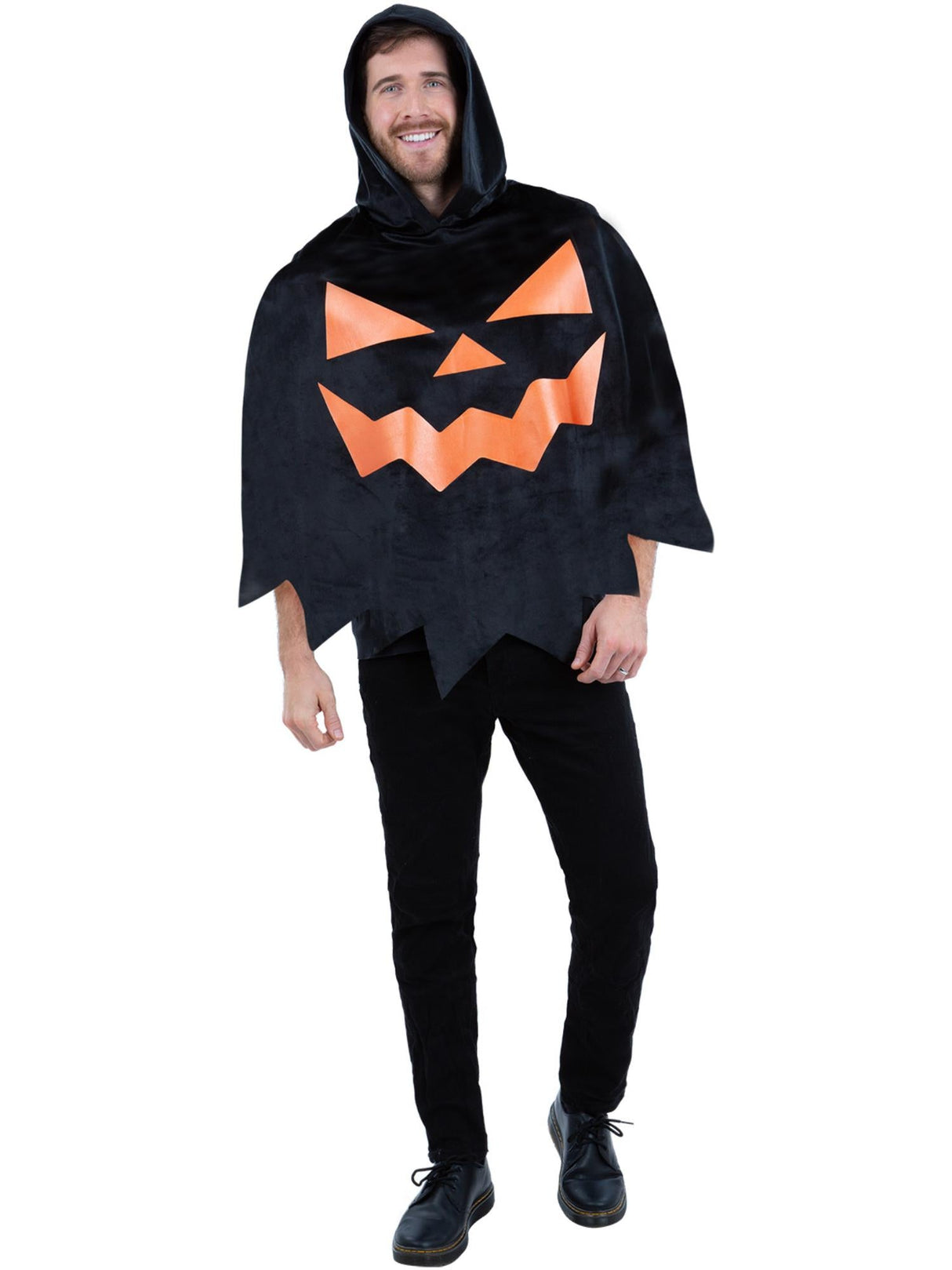 Sort græskarponcho, voksen unisex