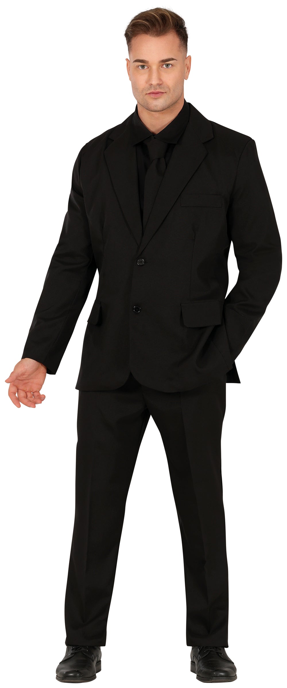 Sort jakkesæt kostume