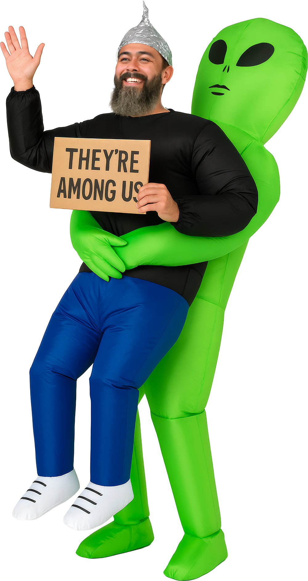 Bærbar oppustelig alienkostume til voksne