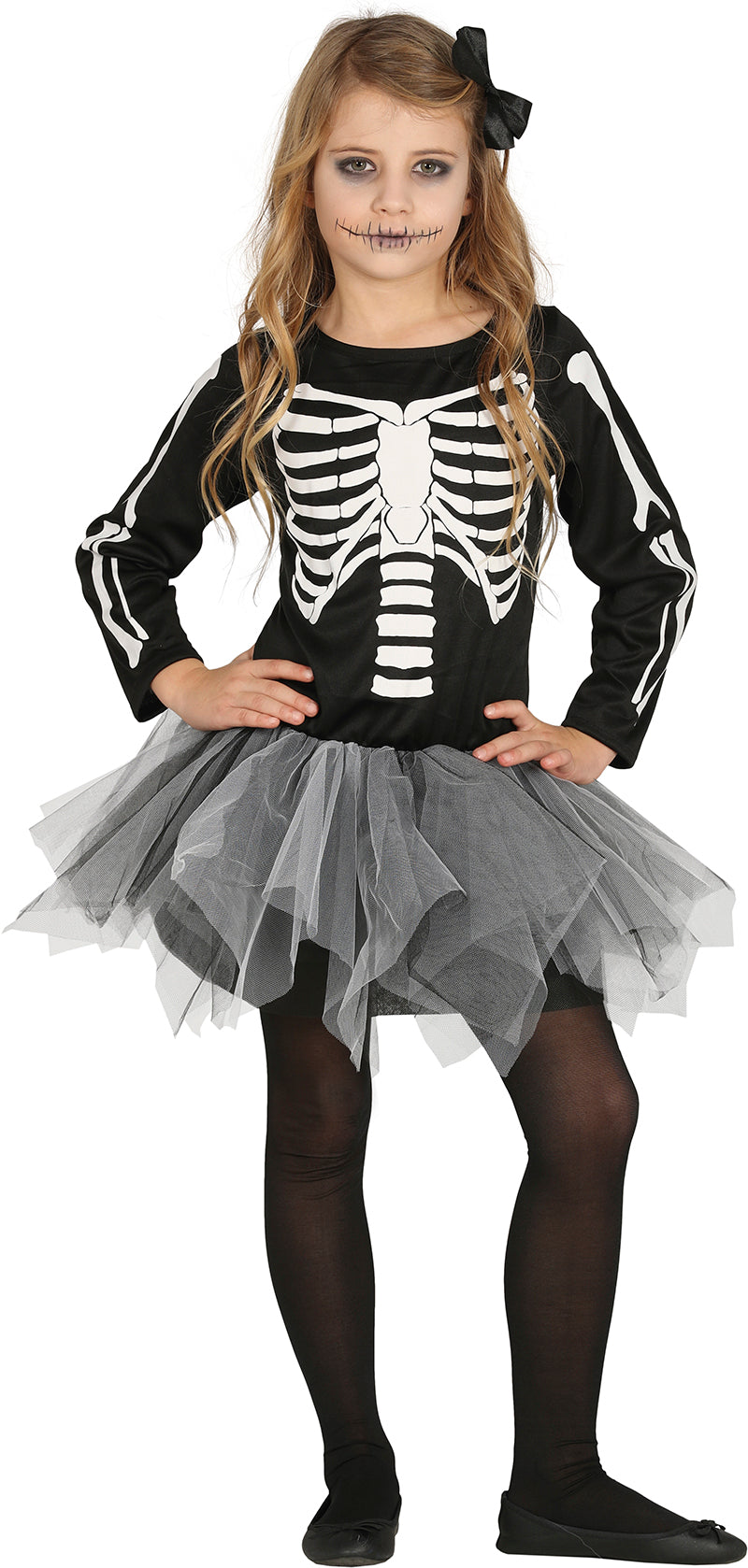 Skelet tutu Børnekostume