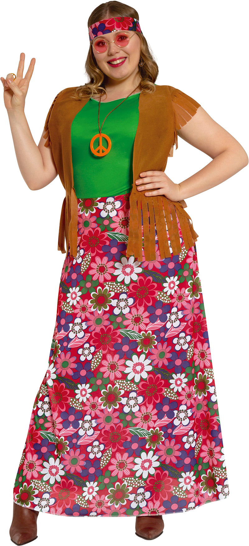 Glad hippie kostume