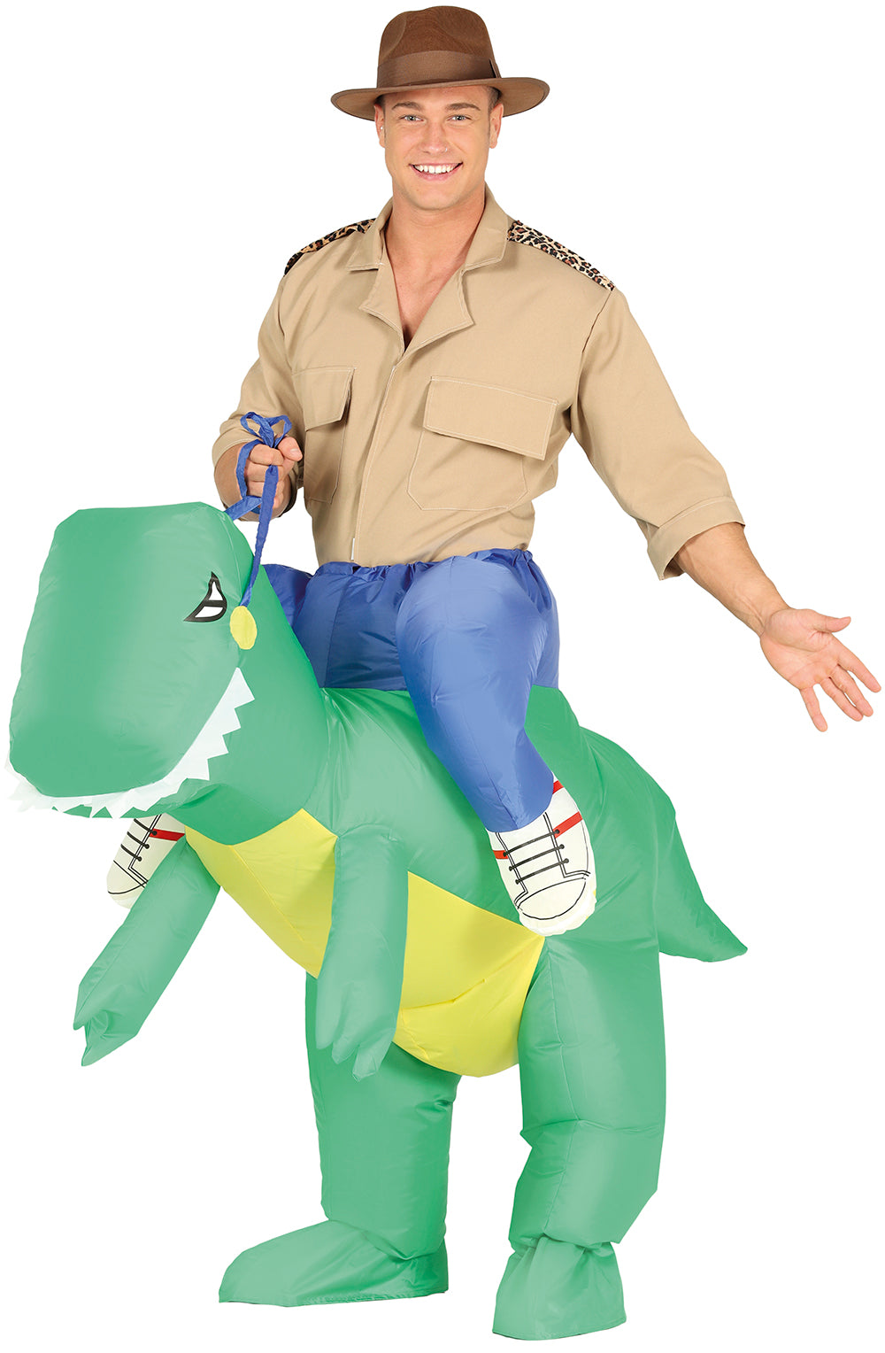 Oppusteligt dinosaurkostume