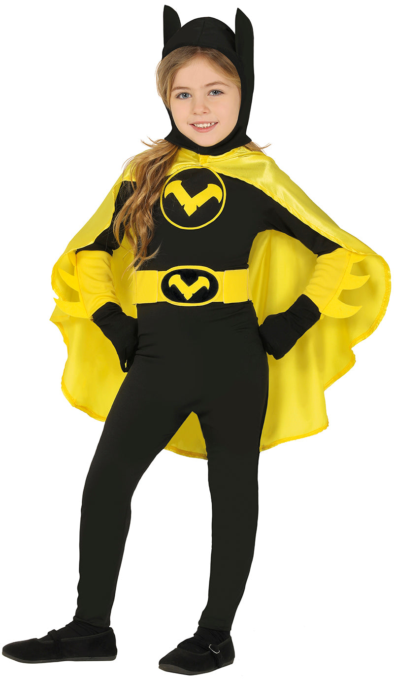 Sort heltinde barn kostume