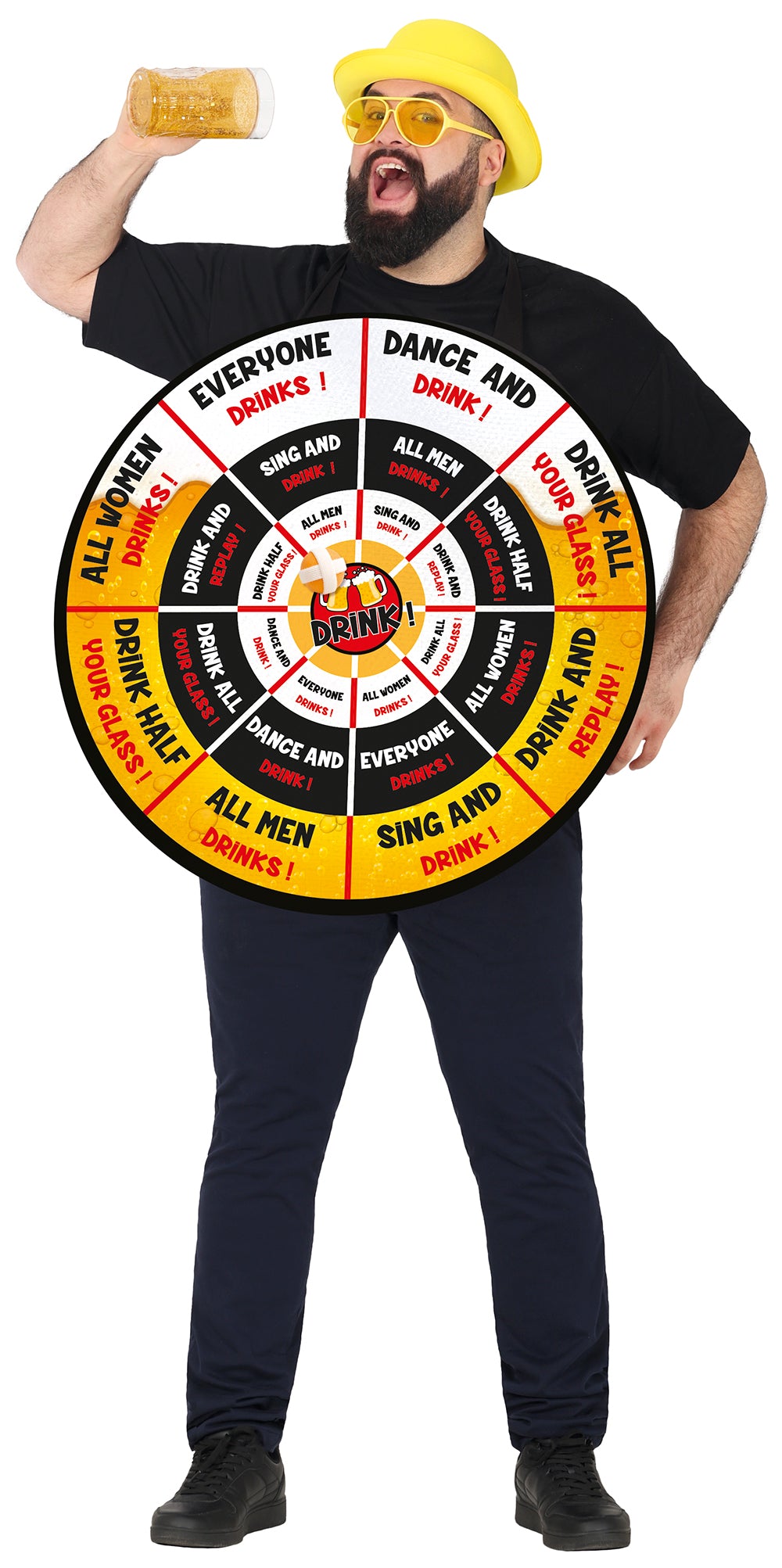 Drikkedartskive, kostume til voksne