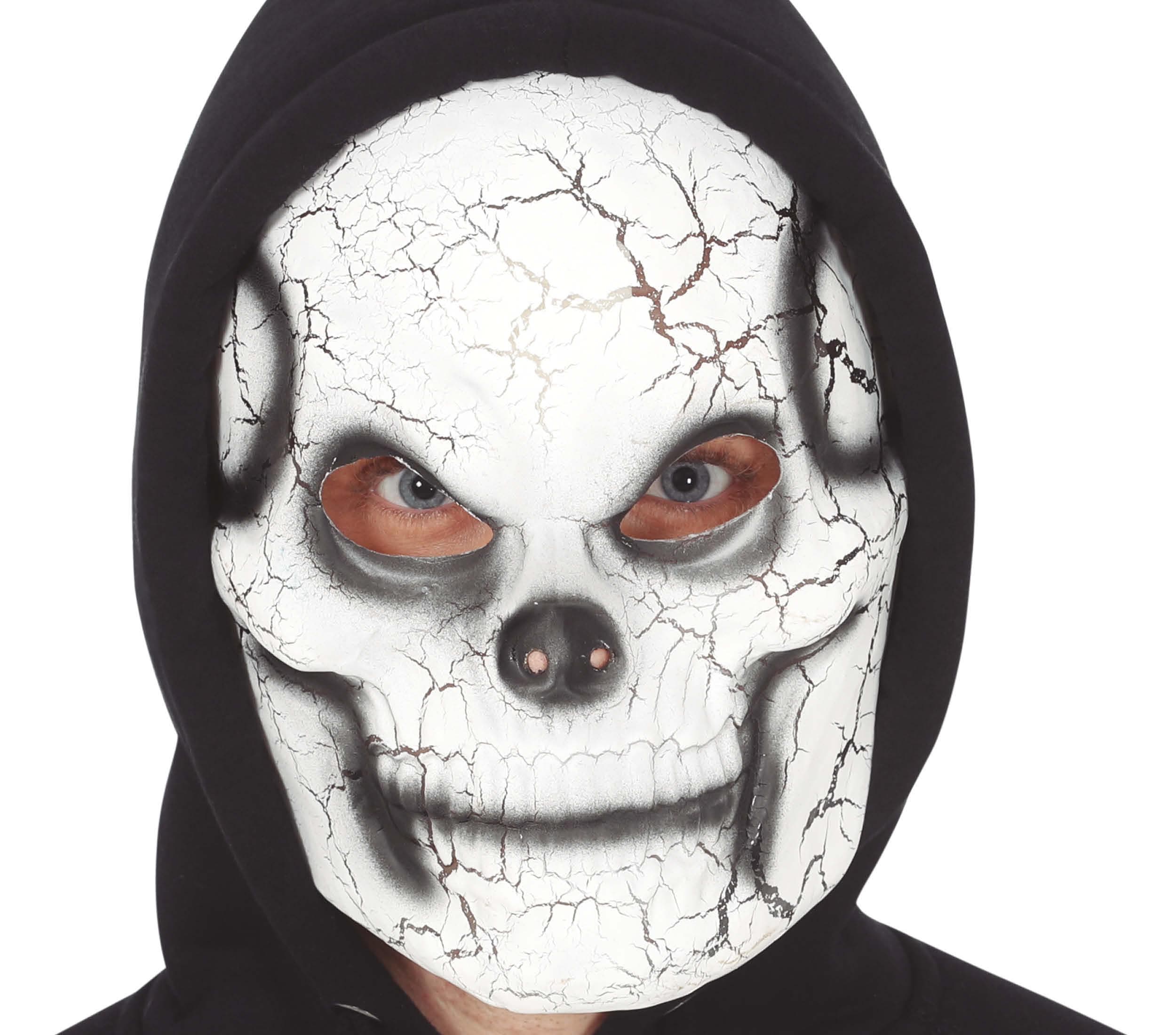 Kraniemaske, PVC, hvid, ca. 23,5 cm