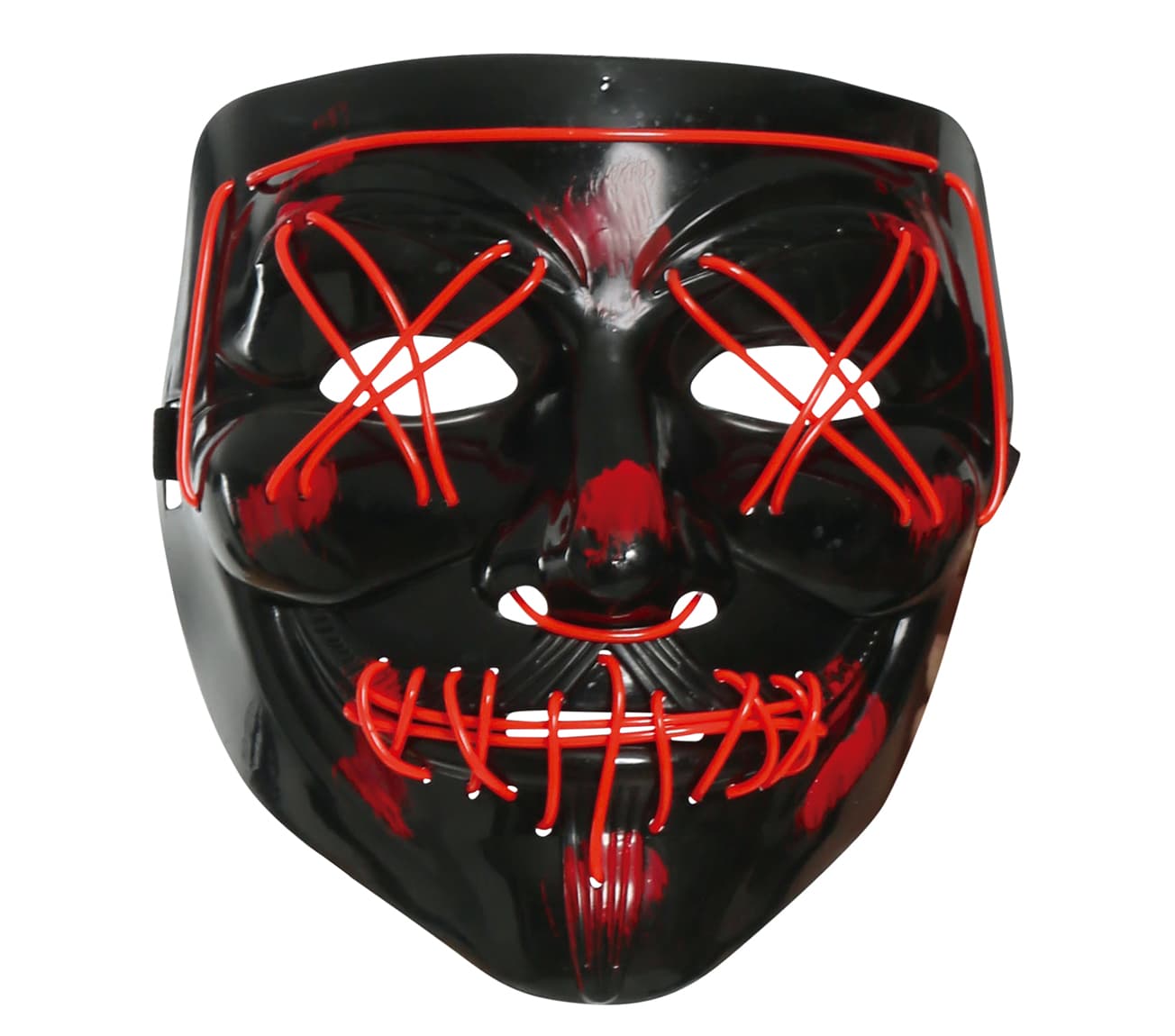 Sort maske med assorterede lys, PVC