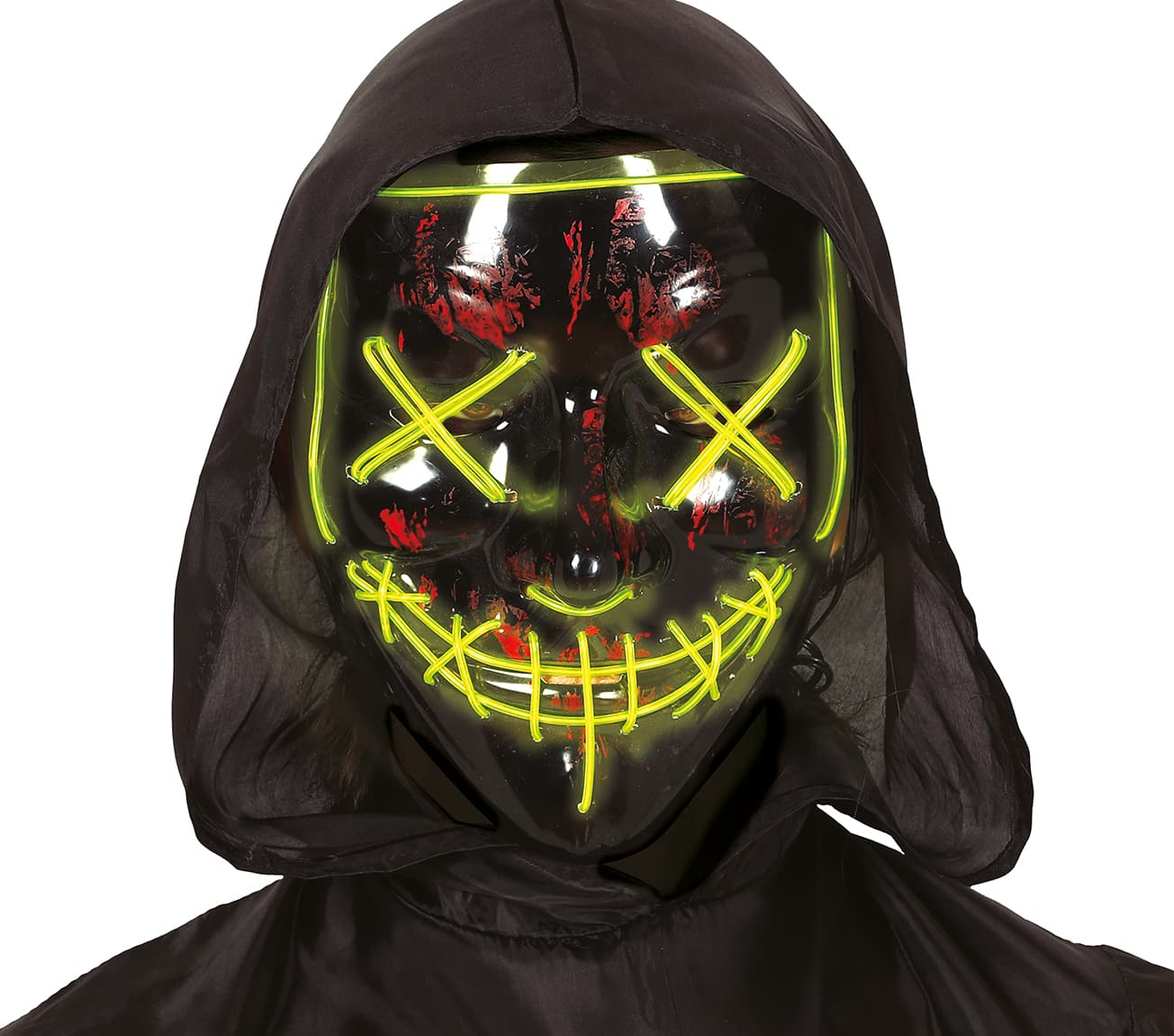 Sort maske med assorterede lys, PVC