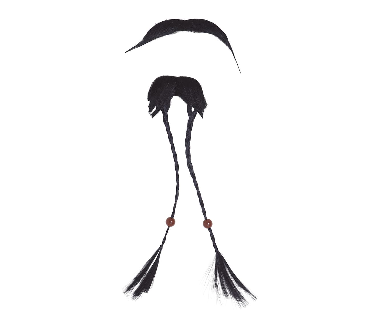 Piratfipskæg og overskæg, ca. 10,5 cm