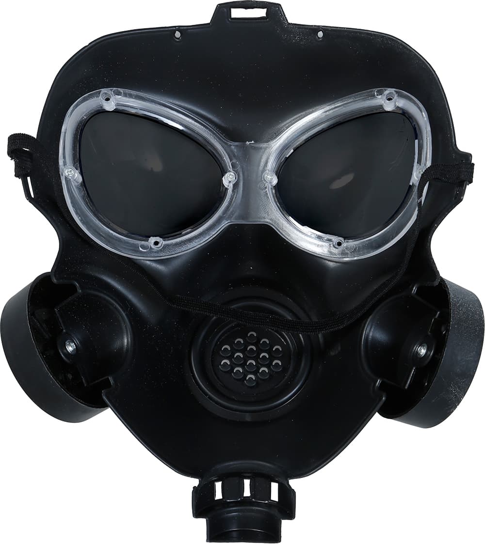 Sort gasmaske i PVC