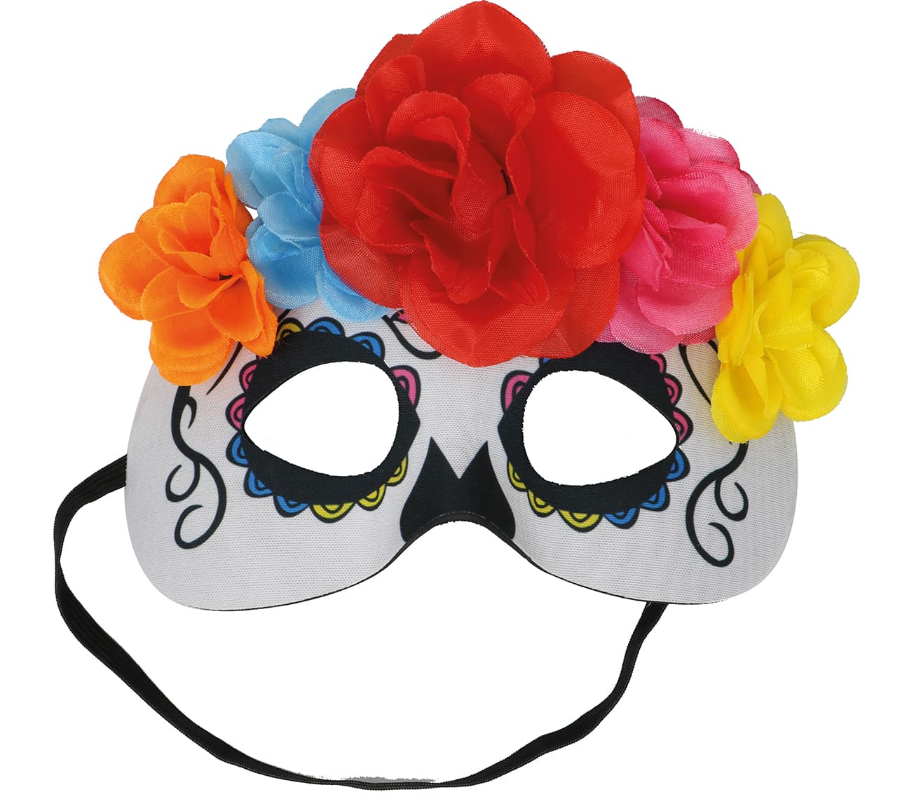 Maske "La Catrina" med blomster
