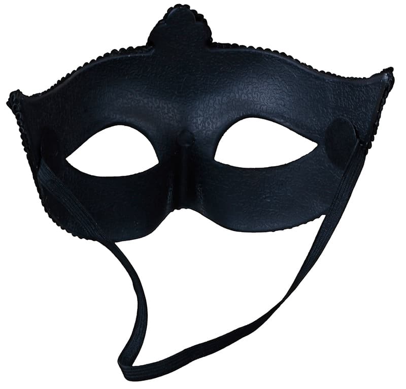 Sort maske med glimmer