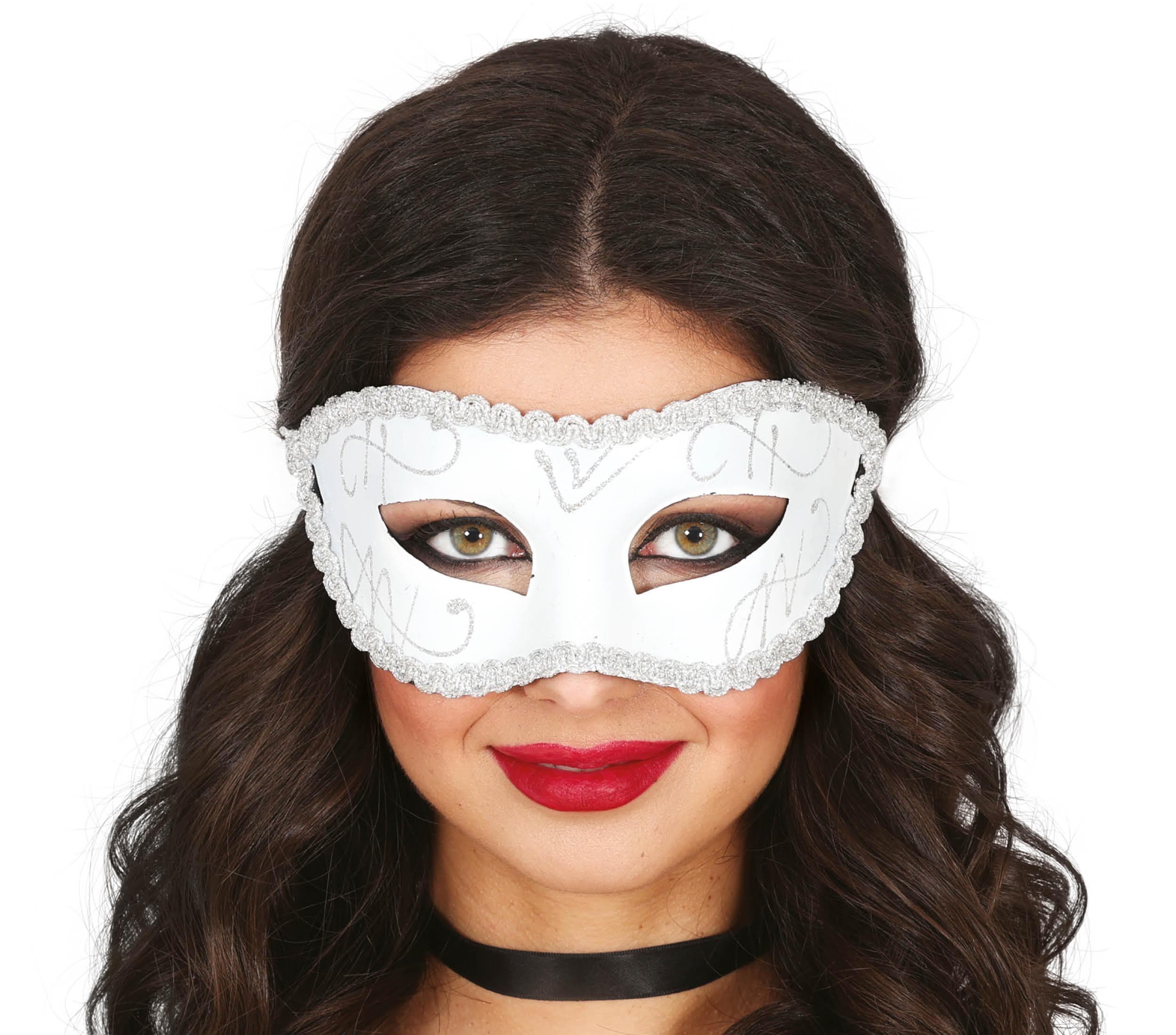 Hvid maske, ca. 18,7 cm