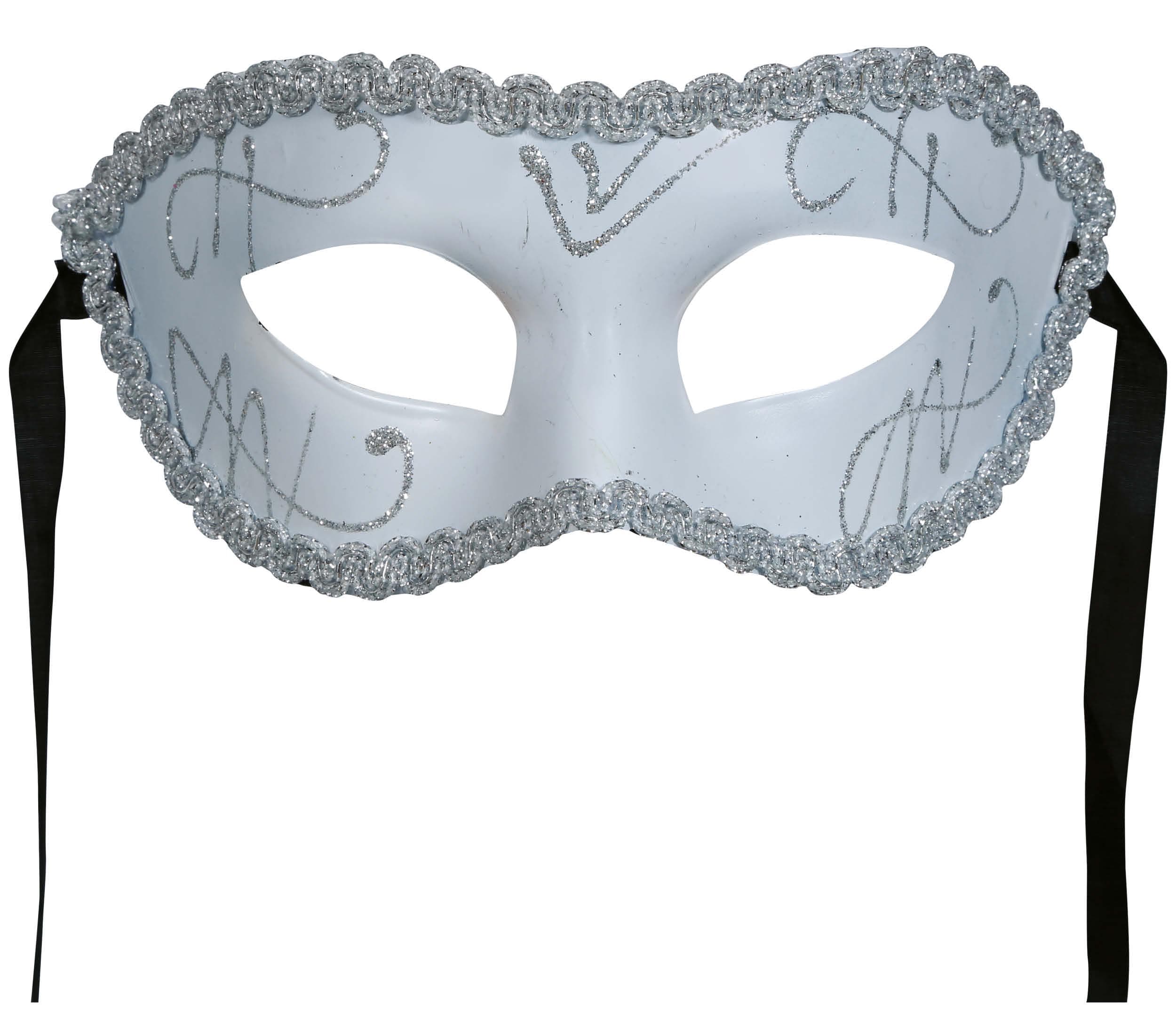 Hvid maske, ca. 18,7 cm