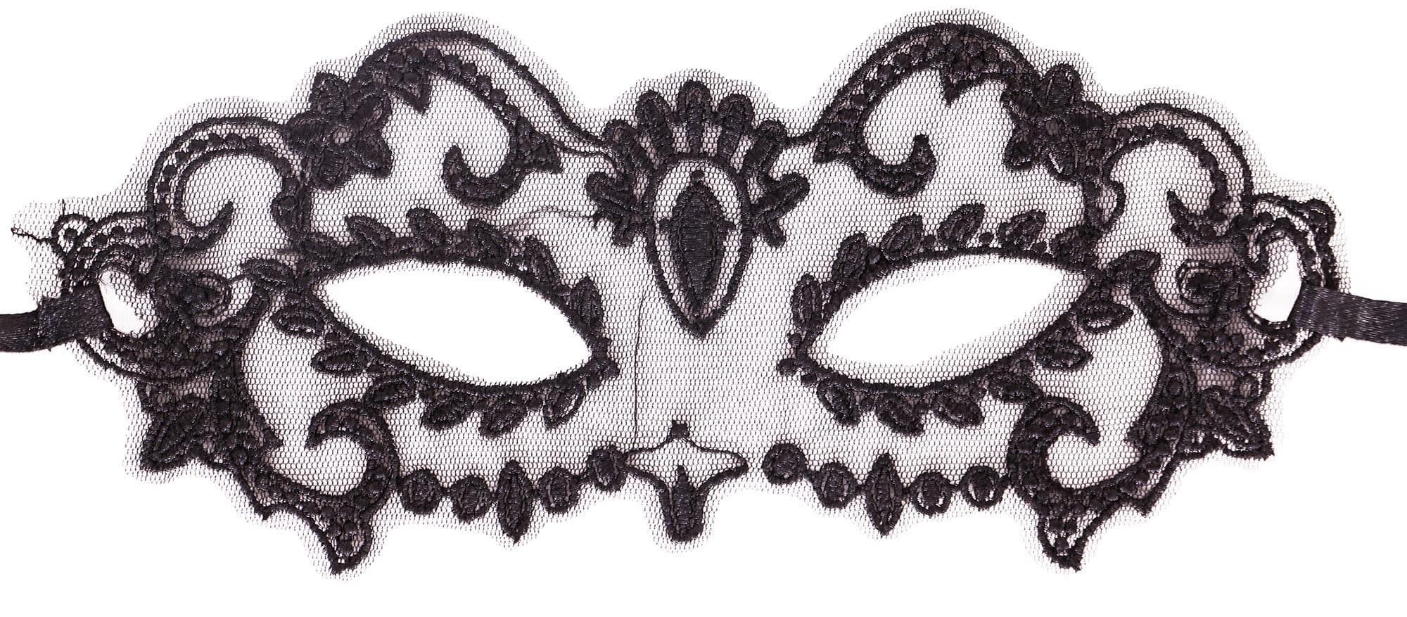 Sort blondemaske, ca. 54,8 cm