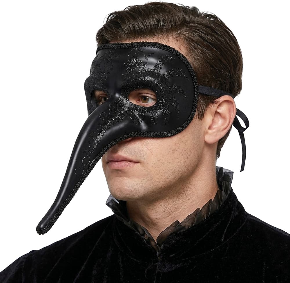 Venetiansk glimmermaske, sort