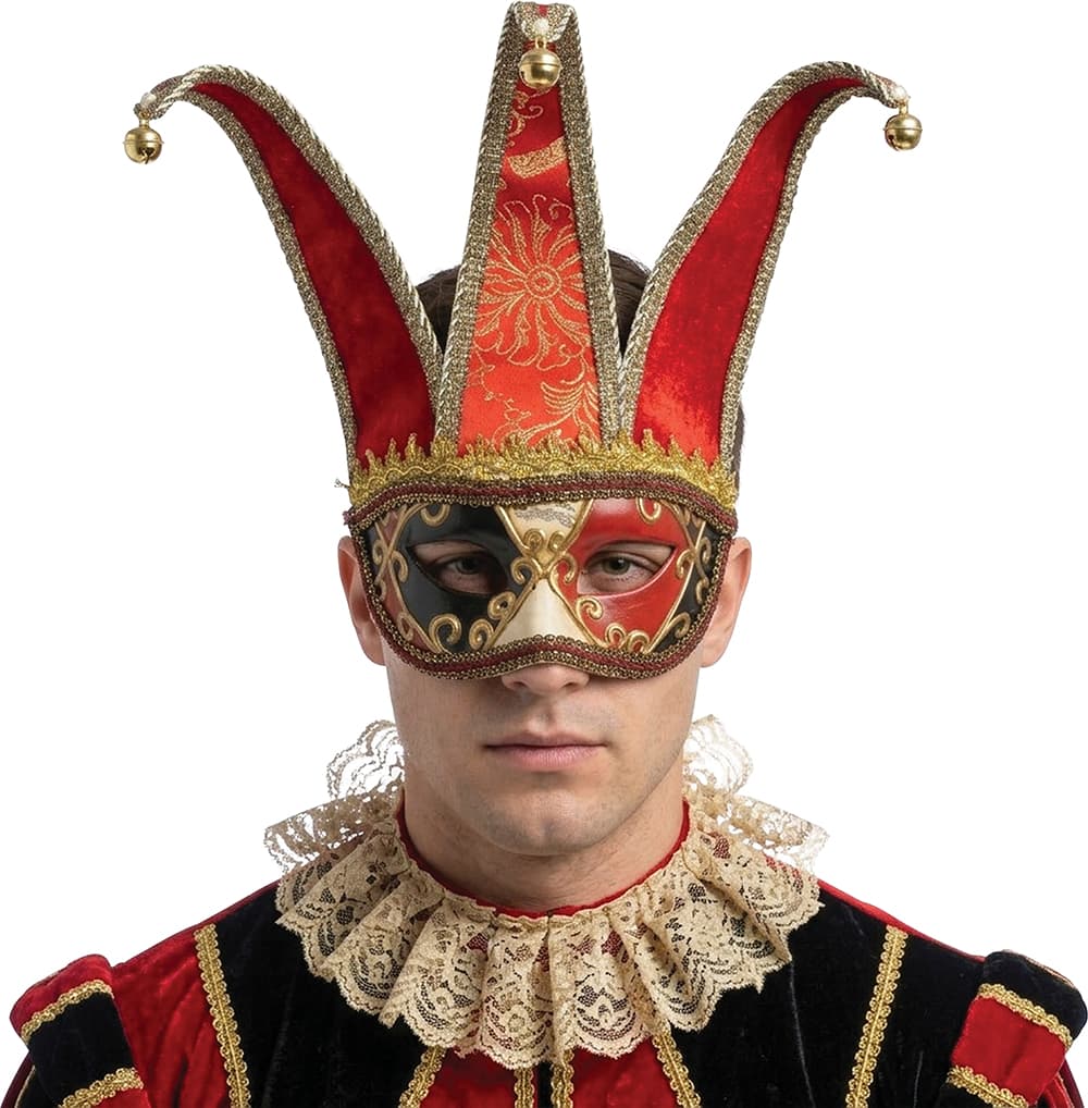 Venetiansk maske, rød