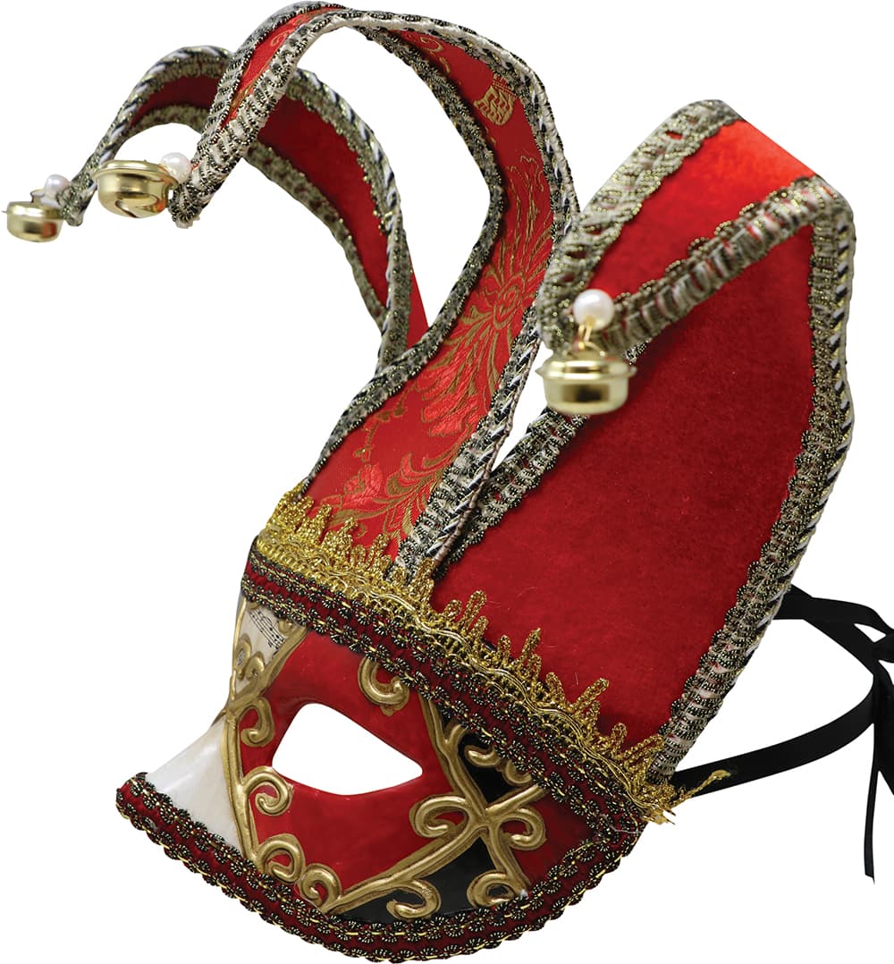 Venetiansk maske, rød