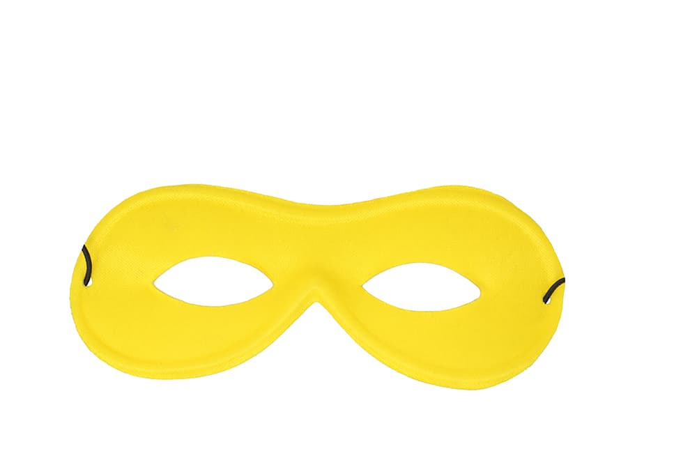 Pierrot-maske i silke, gul, "Extra"