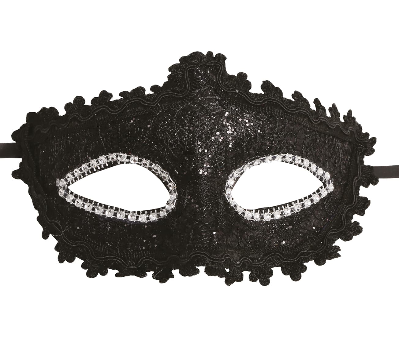 Dekoreret sort maske