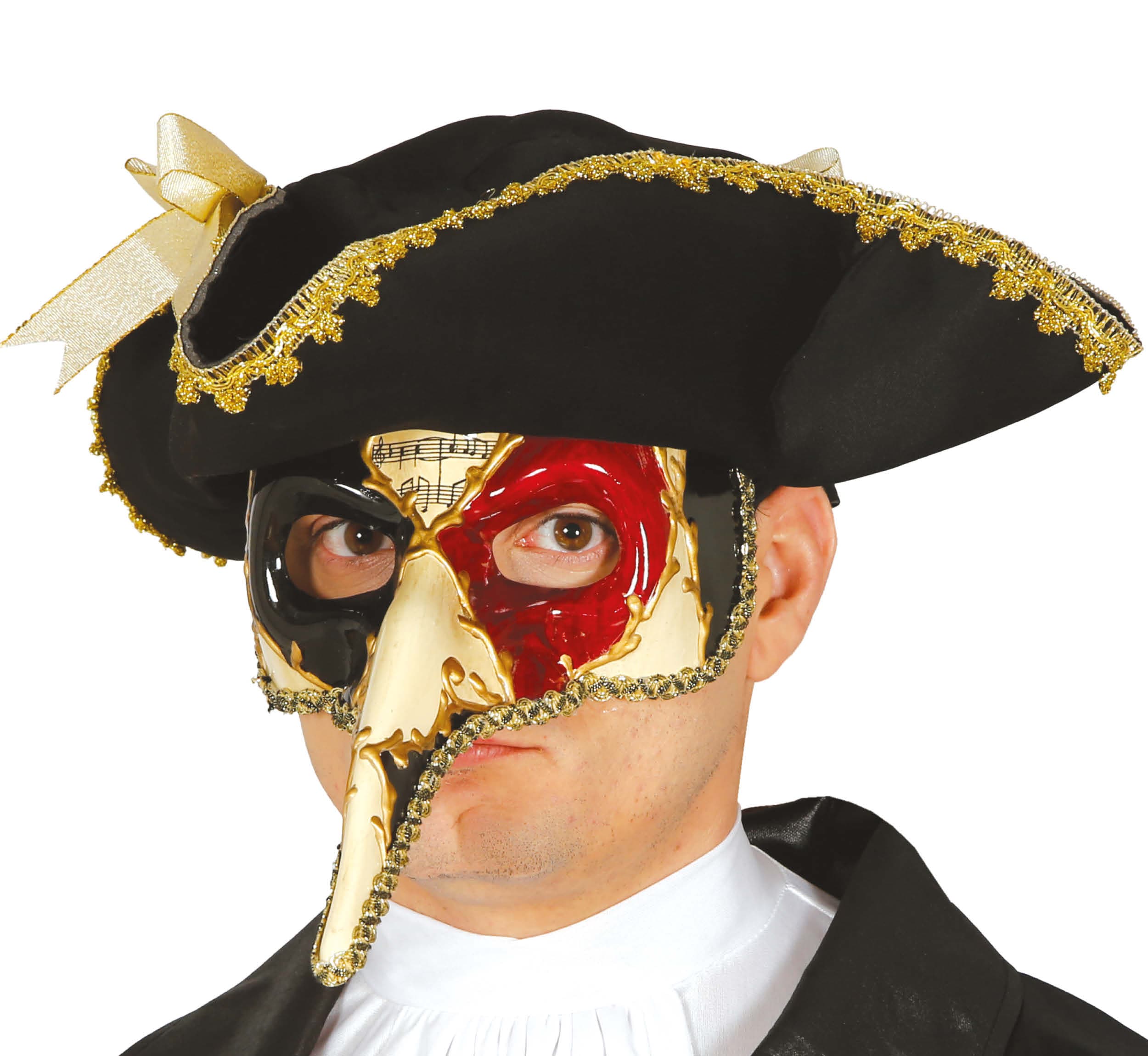 Dekoreret venetiansk maske med næse