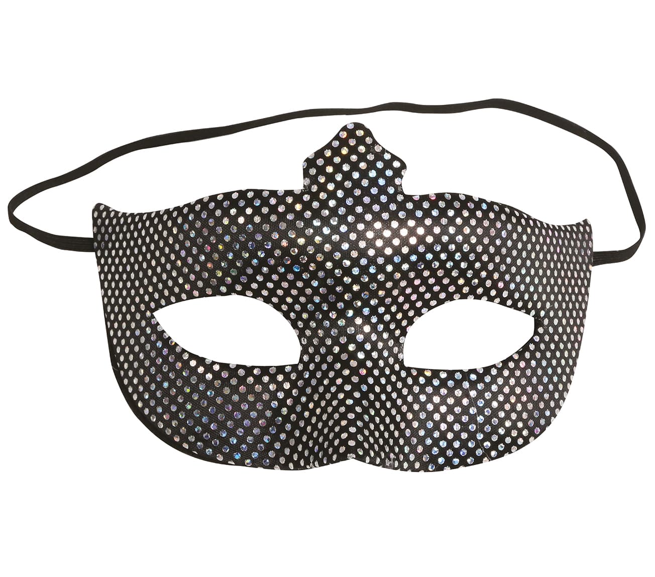 Sort/sølvfarvet maske
