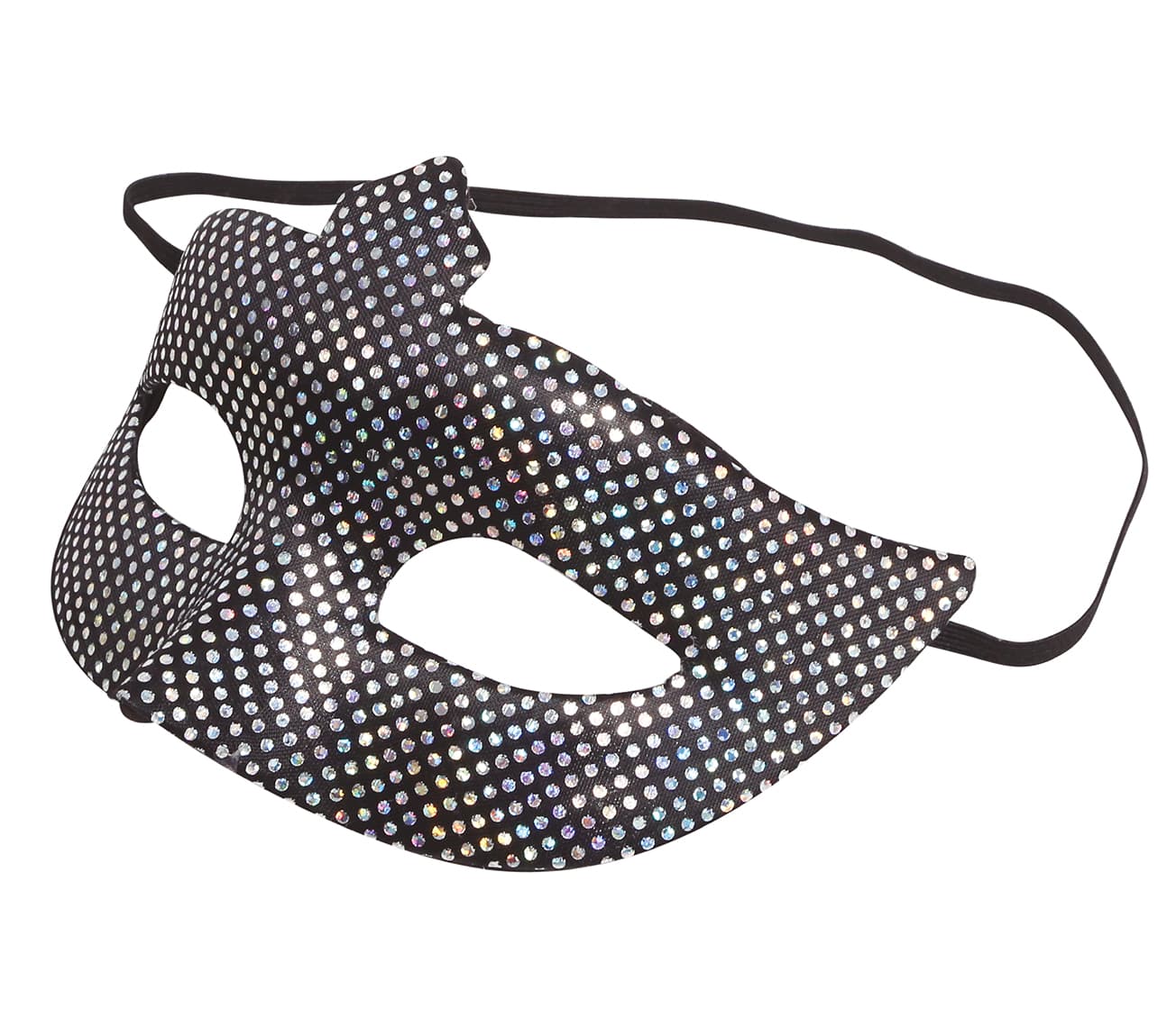 Sort/sølvfarvet maske