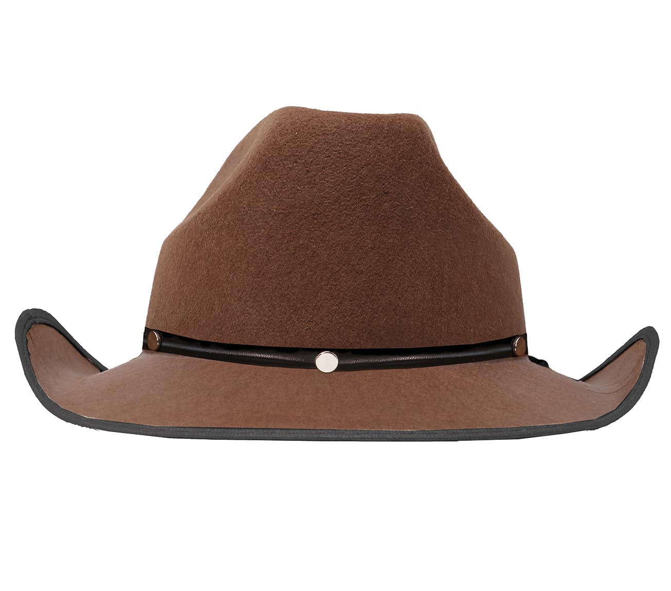 Cowboyhat i filt, brun, ca. 37,2 cm