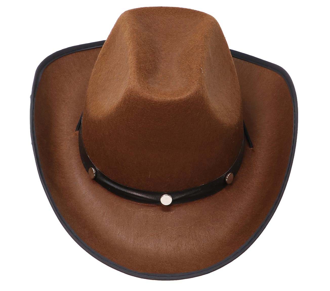 Cowboyhat i filt, brun, ca. 37,2 cm