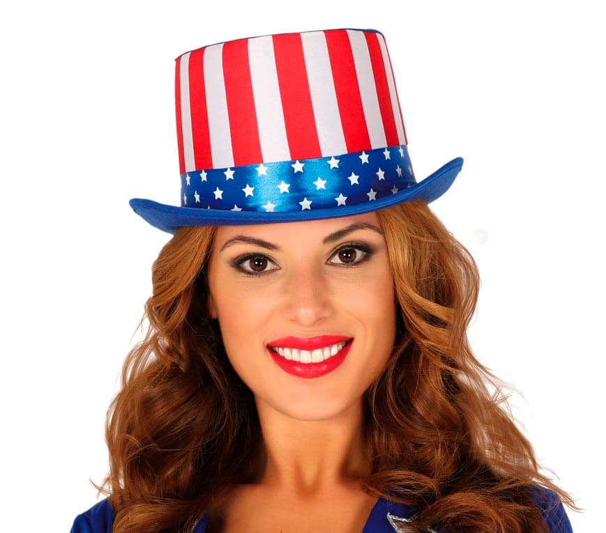 Høj hat med amerikansk flag
