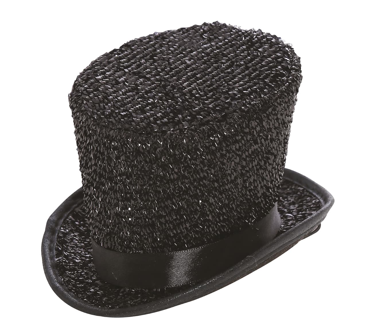 Mini høj hat, blank sort