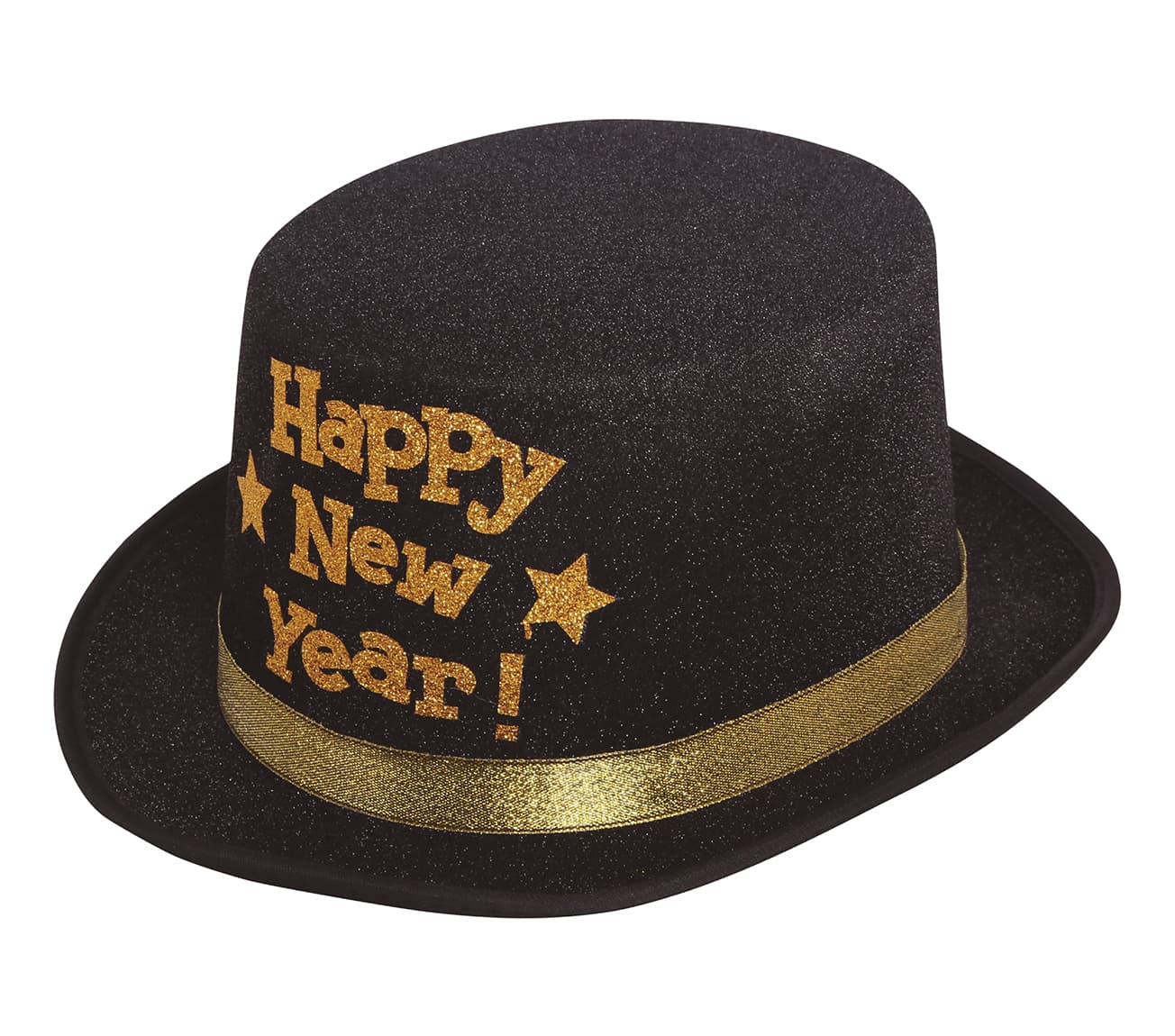 Sort høj hat "Happy New Year"
