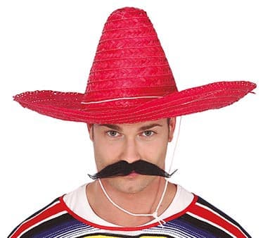 Mexicansk hat, rød, 50 cm
