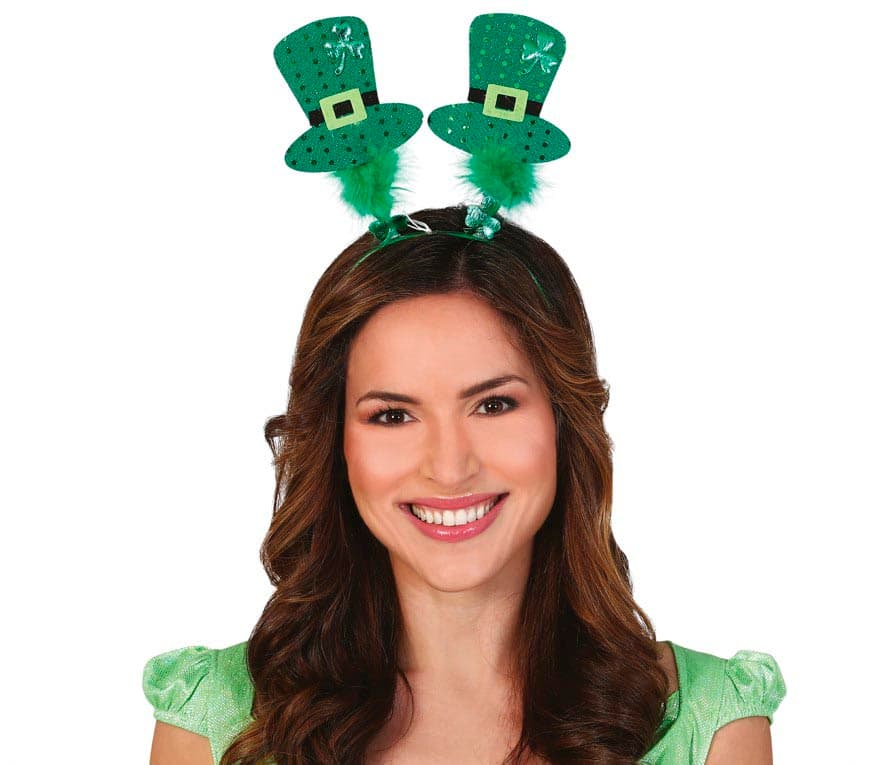 Hårbøjle med høj St. Patrick-hat