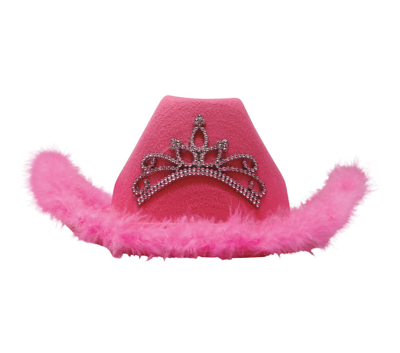 Lyserød cowboyhat med hattebånd