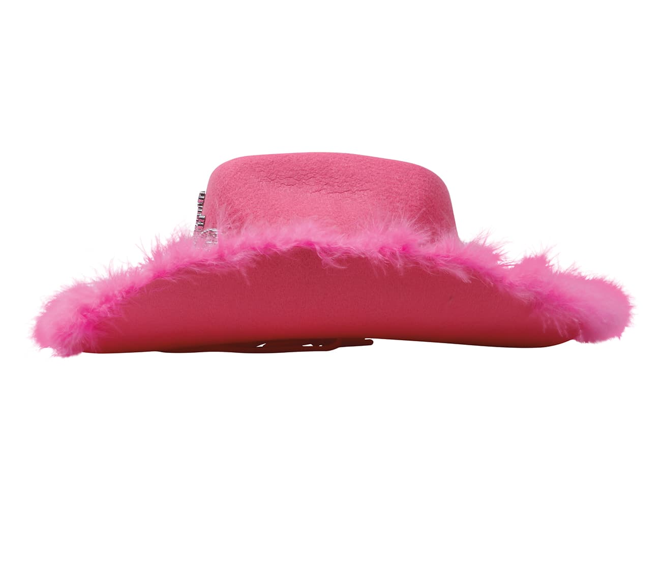 Lyserød cowboyhat med hattebånd