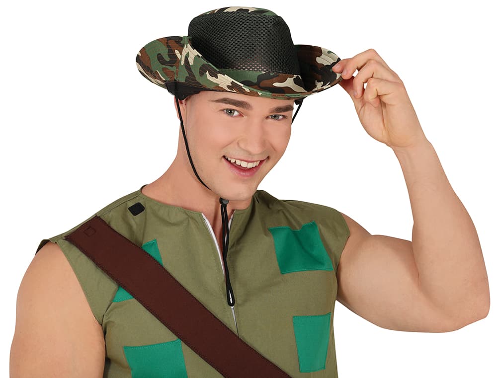 Åndbar camouflagehat til voksne
