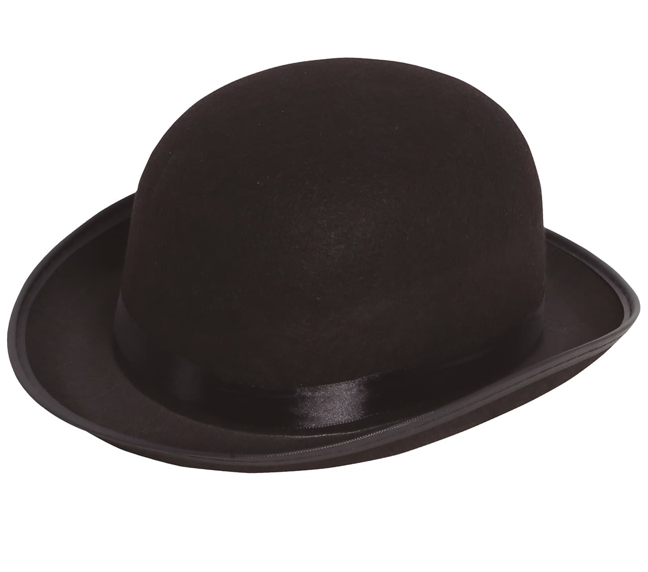 Sort bowlerhat i filt